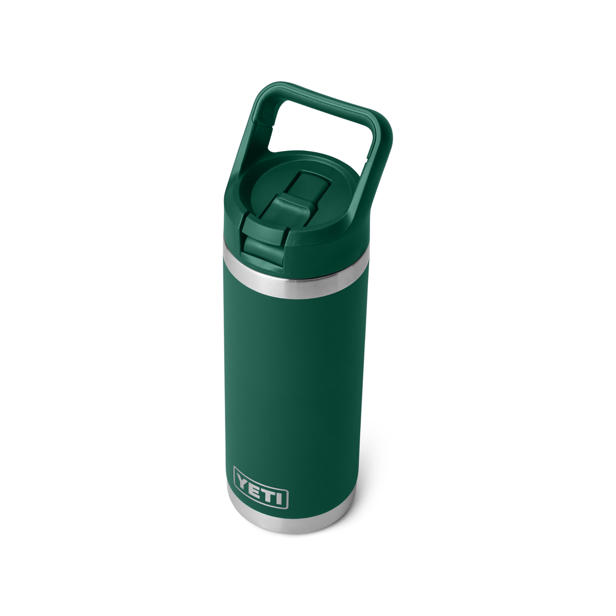 Yeti Rambler 18oz 532ml Insulated Bottle with Colour Matched Straw Cap Black Forest Green 70000004233 Yeti-RamblerStraw-18oz