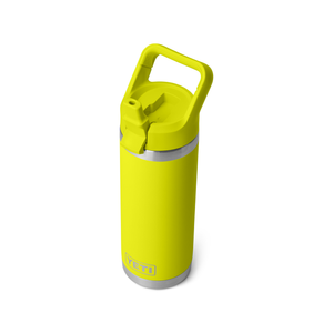 Yeti Rambler Insulated Bottle with Colour Straw Cap (18oz/532ml)(Firefly Yellow)
