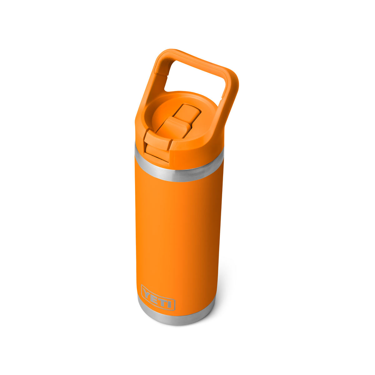 Yeti Rambler 18oz 532ml Insulated Bottle with Colour Matched Straw Cap King Crab Orange 70000006309 Yeti-RamblerStraw-18oz