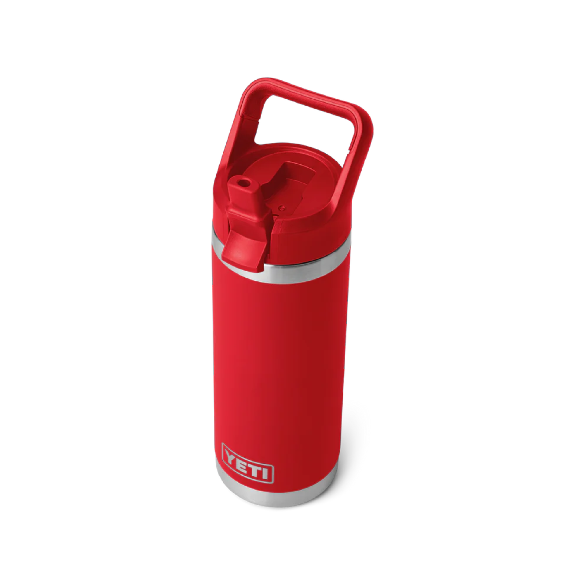 Yeti Rambler 18oz/532ml Insulated Bottle with Colour Straw Cap (Rescue Red)