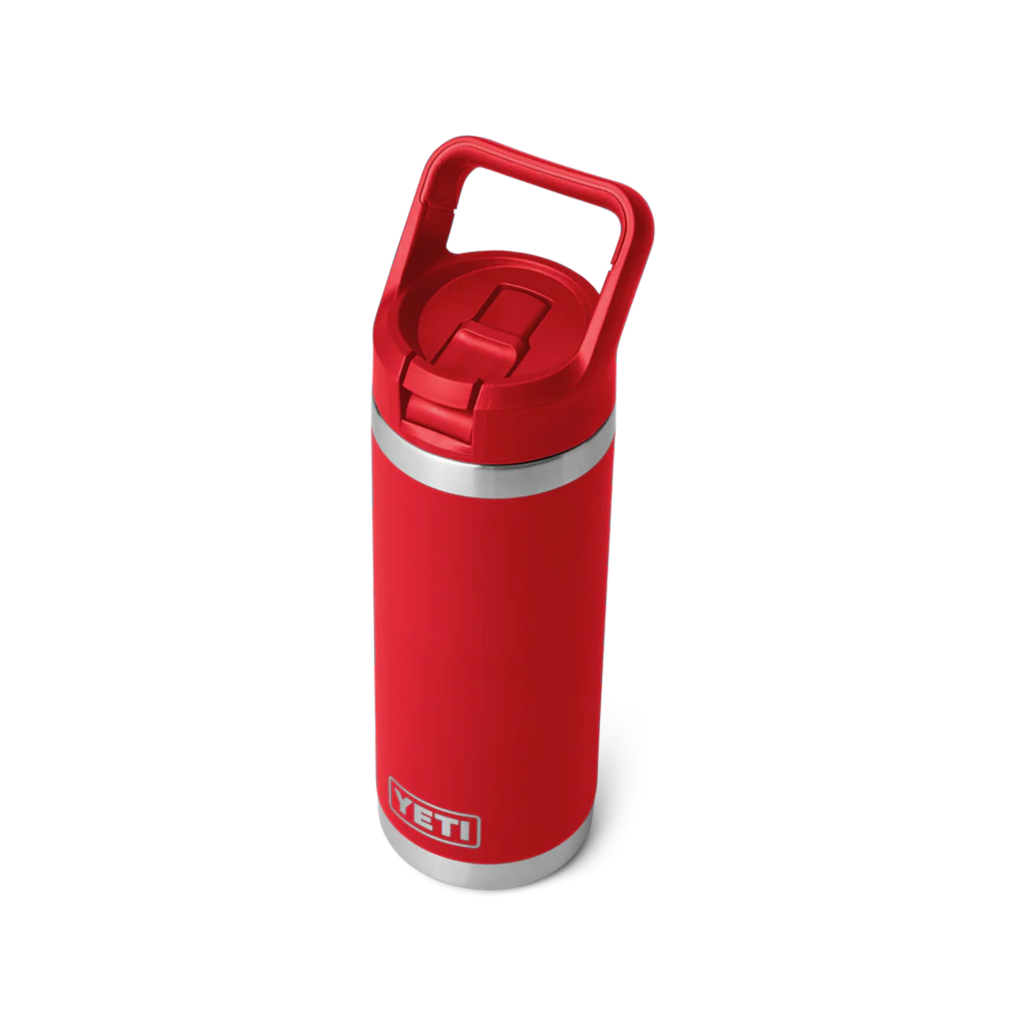 Yeti Rambler 18oz/532ml Insulated Bottle with Colour Straw Cap (Rescue Red)