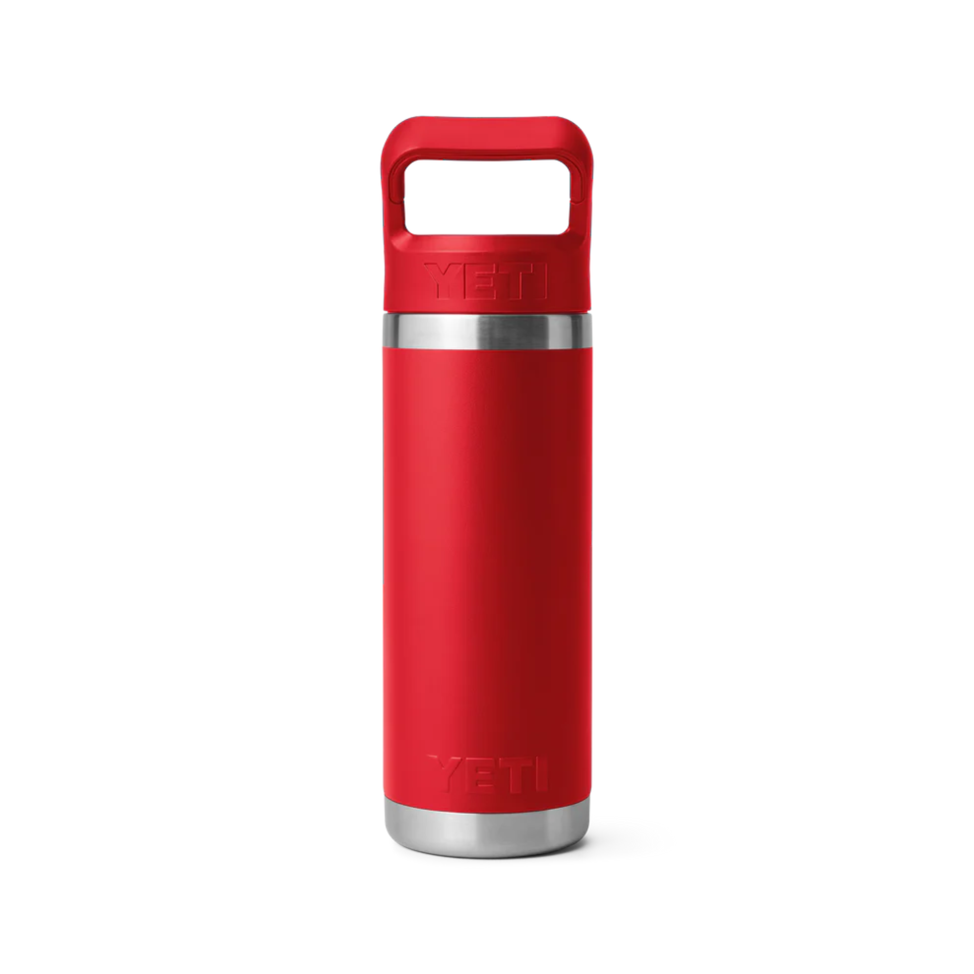 Yeti Rambler 18oz/532ml Insulated Bottle with Colour Straw Cap (Rescue Red)