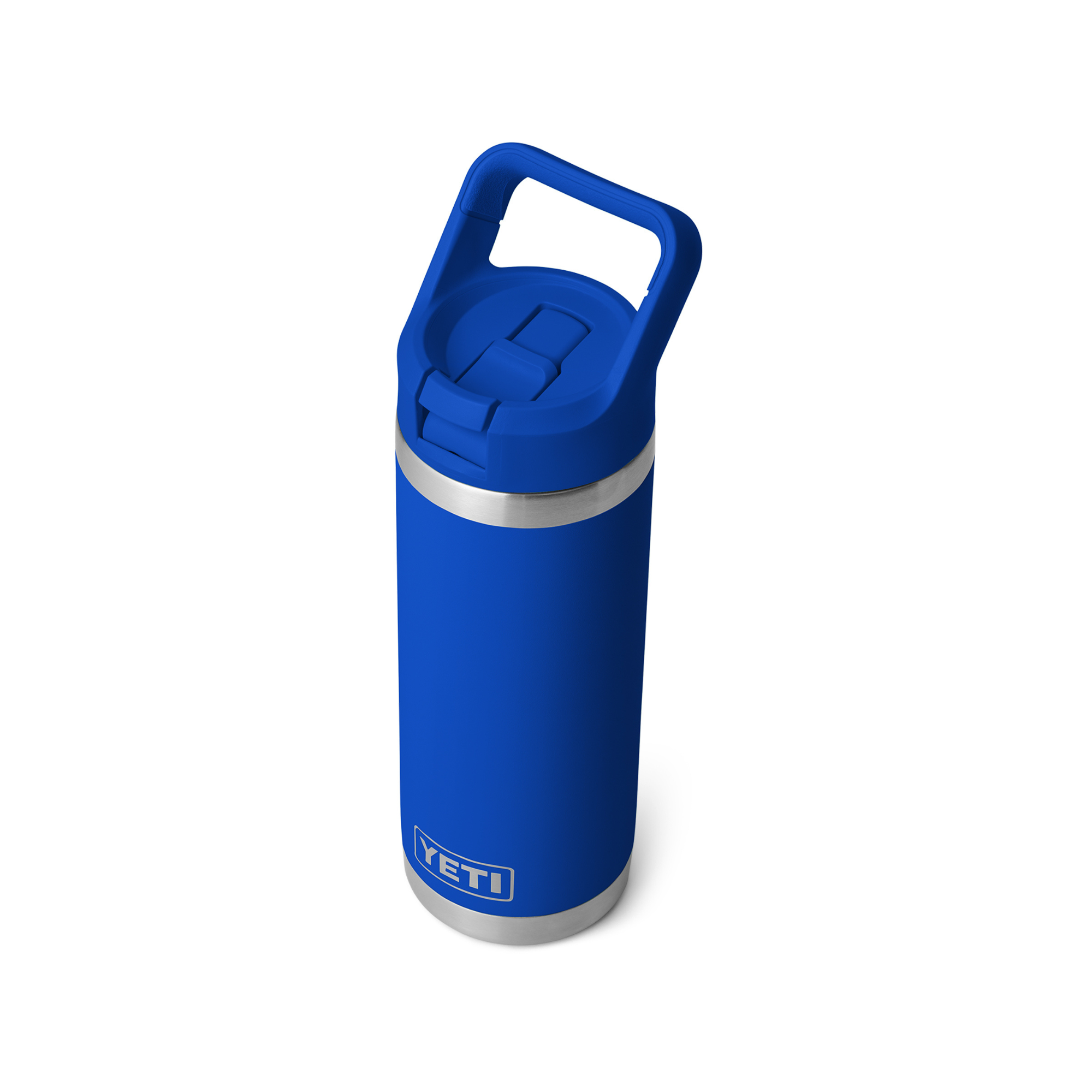 Yeti Rambler 18oz/532ml Insulated Bottle with Colour Straw Cap (Royal Blue)