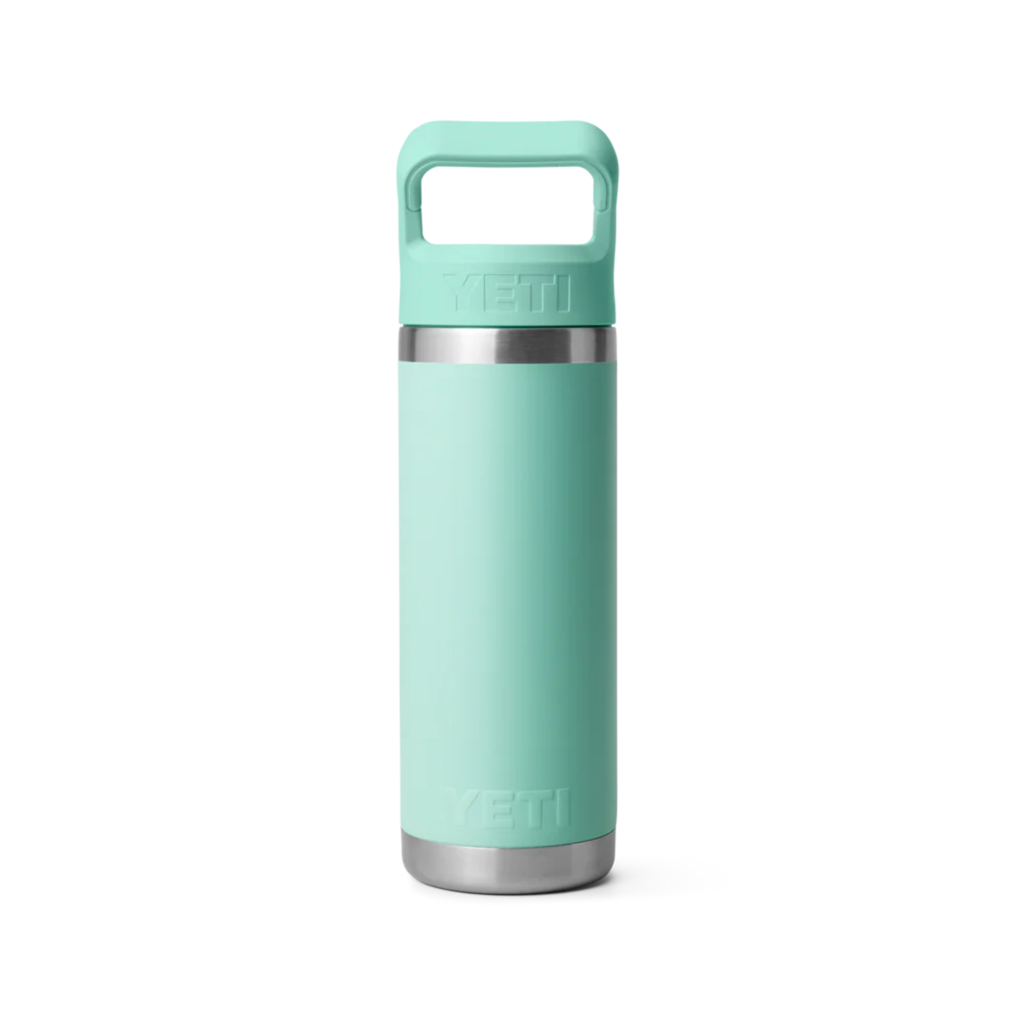 Yeti Rambler 18oz/532ml Insulated Bottle with Colour Straw Cap (Sea Foam)