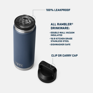 Yeti Rambler Insulated Bottle with Chug Cap (26oz/769ml)(Firefly Yellow)