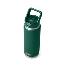 Load image into Gallery viewer, Yeti Rambler Insulated Bottle with Colour Straw Cap (26oz/769ml)(Black Forest Green)
