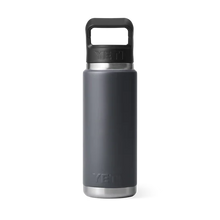 Load image into Gallery viewer, Yeti Rambler 26 oz/769ml Insulated Bottle with Straw Cap (Charcoal)
