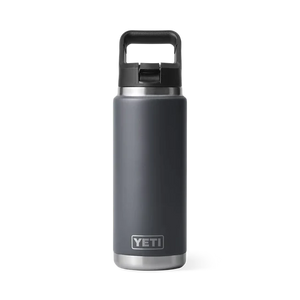 Yeti Rambler 26 oz/769ml Insulated Bottle with Straw Cap (Charcoal)