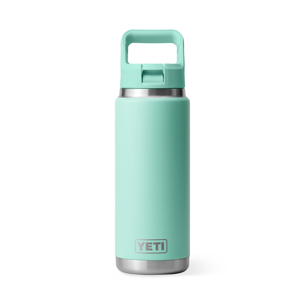 Yeti Rambler Insulated Bottle with Colour Straw Cap (26oz/769ml)(Sea Foam)