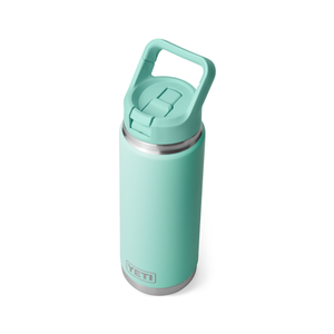 Yeti Rambler Insulated Bottle with Colour Straw Cap (26oz/769ml)(Sea Foam)