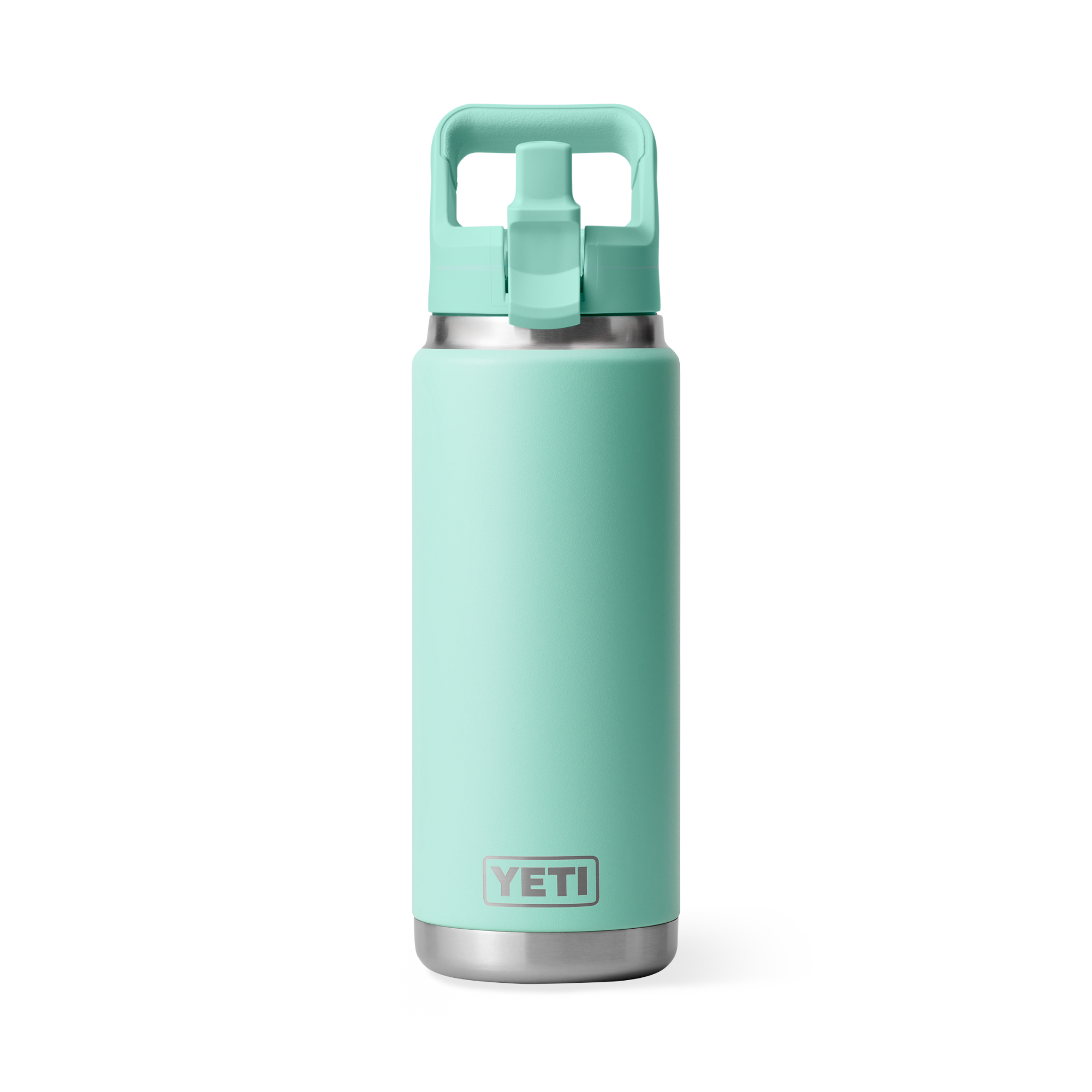 Yeti Rambler 26oz/769ml Insulated Bottle with Colour Straw Cap (Sea Foam)