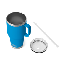 Load image into Gallery viewer, Yeti Rambler Mug with Straw Lid (35oz/994ml)(Big Wave Blue)
