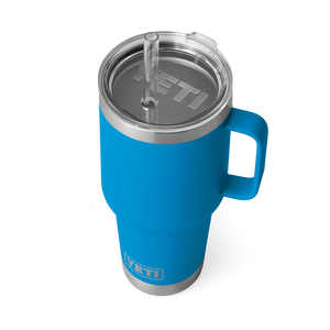 Yeti Rambler Mug with Straw Lid (35oz/994ml)(Big Wave Blue)