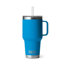 Load image into Gallery viewer, Yeti Rambler Mug with Straw Lid (35oz/994ml)(Big Wave Blue)
