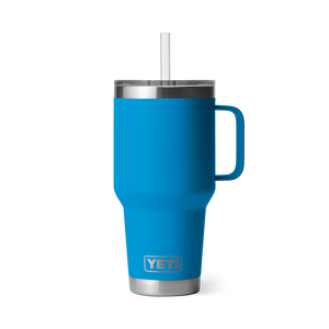 Yeti Rambler Mug with Straw Lid (35oz/994ml)(Big Wave Blue)