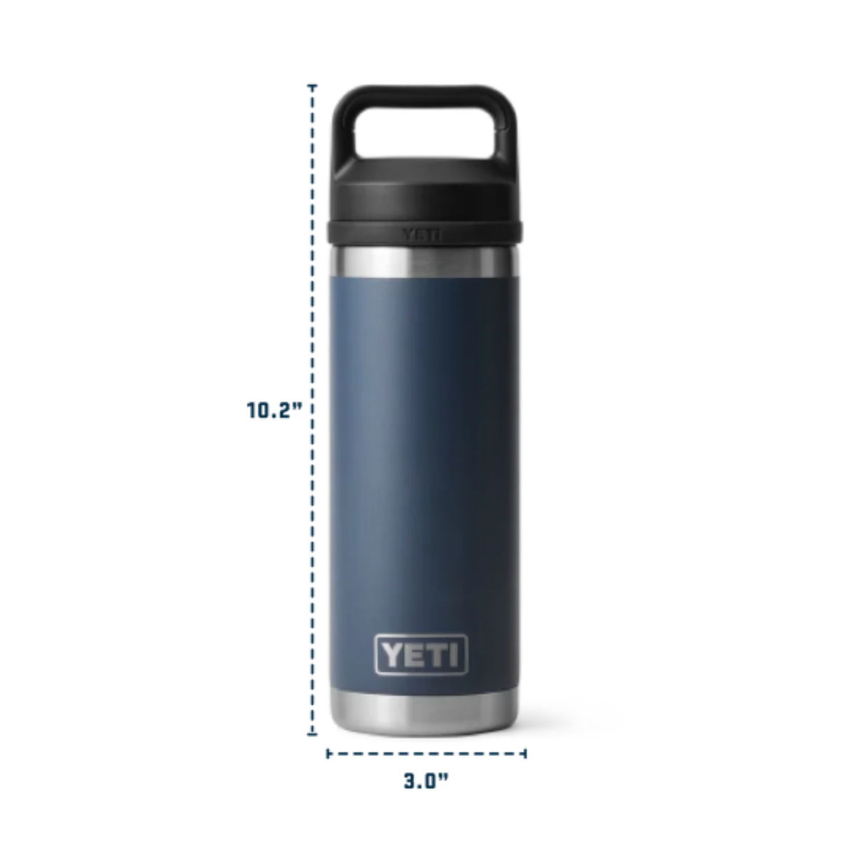 Yeti Rambler Insulated Bottle with Chug Cap Yeti-Chug-18oz Measurements
