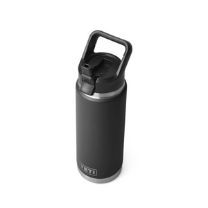 Yeti Rambler Insulated Bottle with Colour Straw Cap (26oz/769ml)(Black)