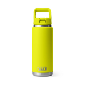 Yeti Rambler Insulated Bottle with Colour Straw Cap (26oz/769ml)(FireFly Yellow)