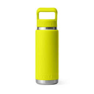 Yeti Rambler Insulated Bottle with Colour Straw Cap (26oz/769ml)(FireFly Yellow)