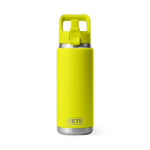 Yeti Rambler Insulated Bottle with Colour Straw Cap (26oz/769ml)(FireFly Yellow)