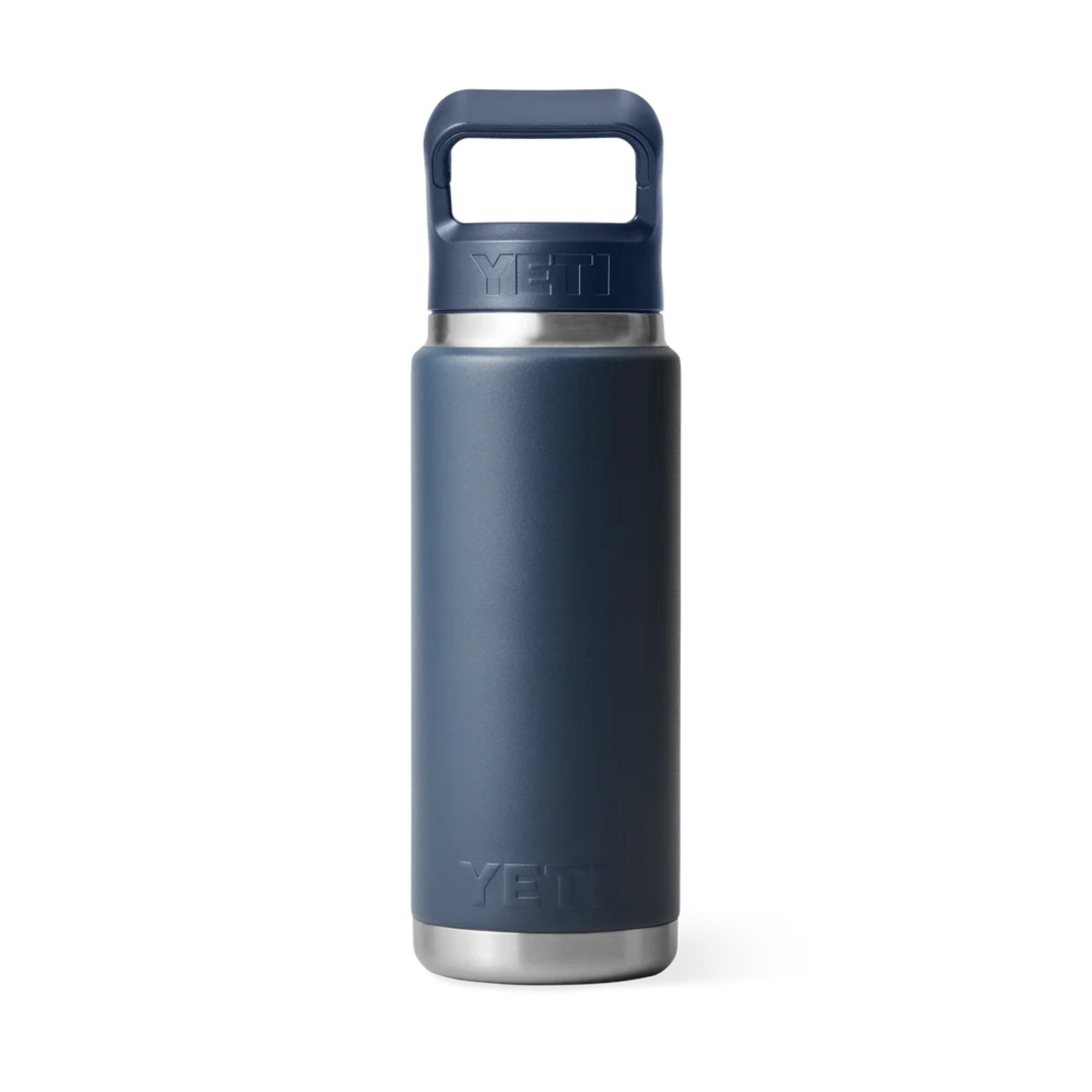 Yeti Rambler 26oz/769ml Insulated Bottle with Colour Straw Cap (Navy)