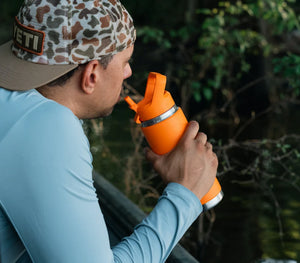 Yeti Rambler Insulated Bottle with Colour Straw Cap (26oz/769ml)(Navy)