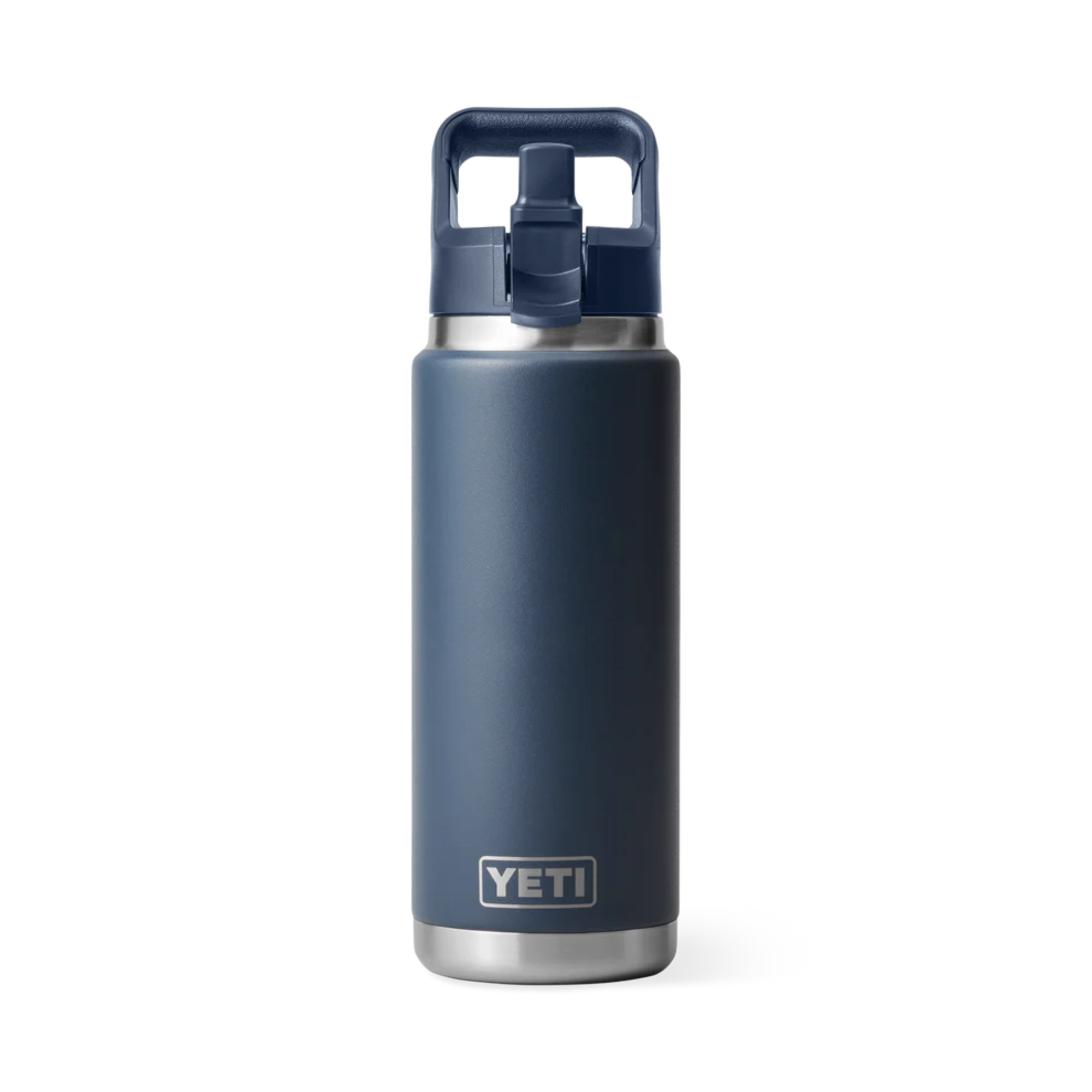 Yeti Rambler 26oz/769ml Insulated Bottle with Colour Straw Cap (Navy)