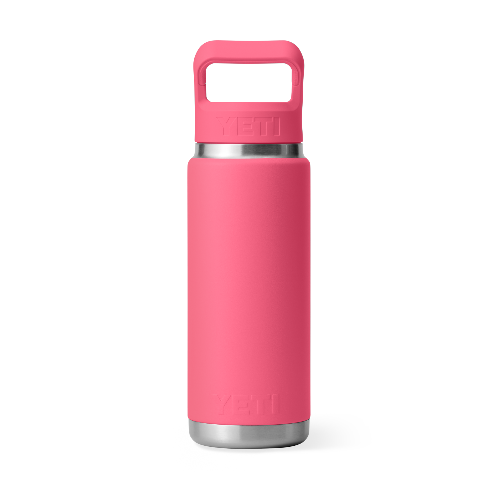 Yeti Rambler 26oz/769ml Insulated Bottle with Colour Straw Cap (Tropical Pink)
