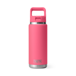 Yeti Rambler Insulated Bottle with Colour Straw Cap (26oz/769ml)(Tropical Pink)
