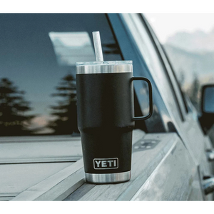 Yeti Rambler Mug with Straw Lid (25oz/739ml)(Big Sky Blue)