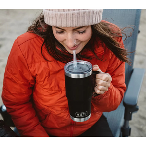 Yeti Rambler Mug with Straw Lid (25oz/739ml)(Big Sky Blue)