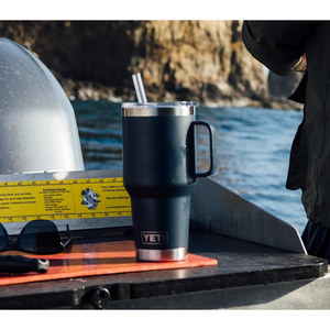 Yeti Rambler Mug with Straw Lid (35oz/1L)(Firefly Yellow)