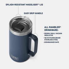 Load image into Gallery viewer, Yeti Rambler Travel Mug (24oz/709ml)(Black)

