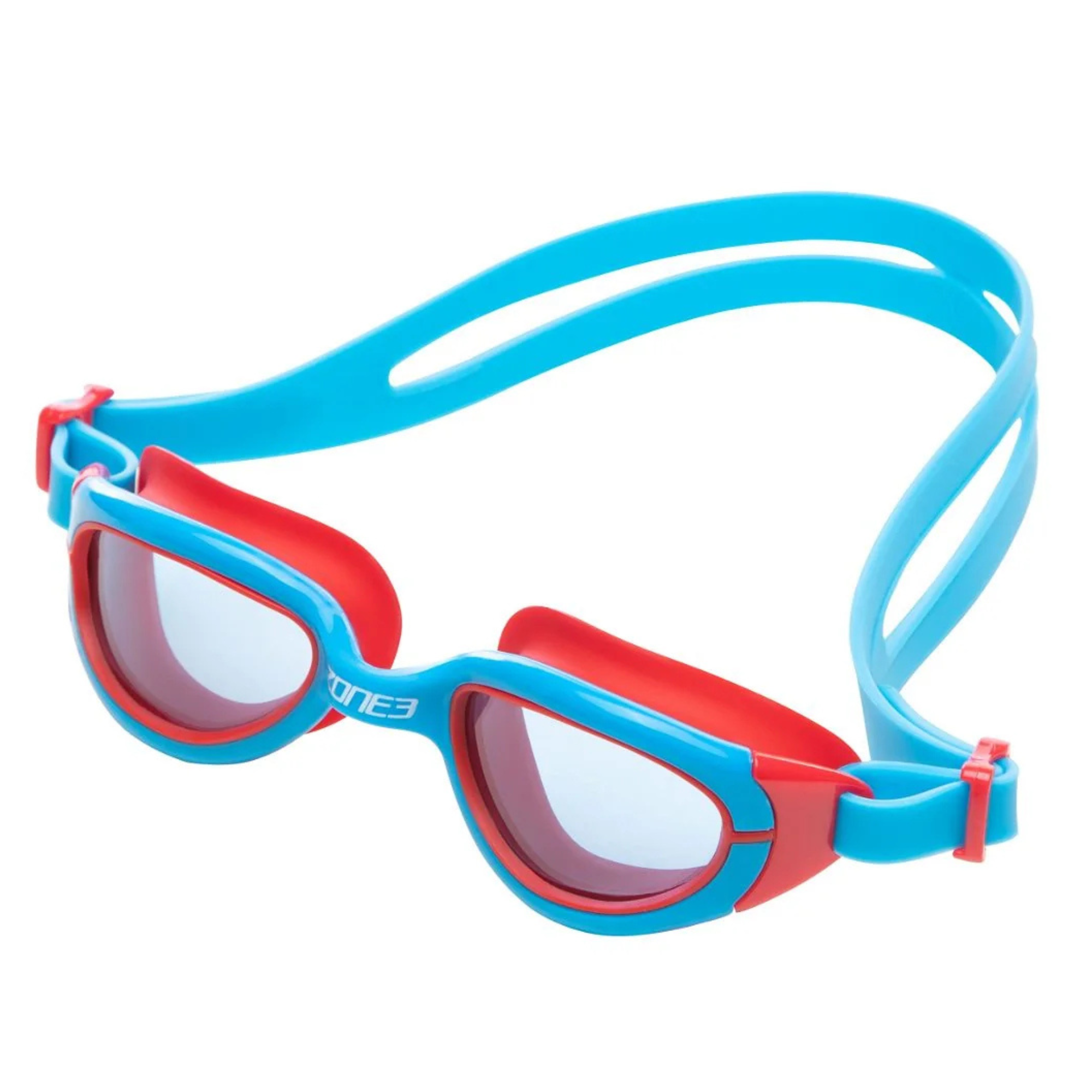 Zone 3 Kids Aquahero Clear Swim Goggles (Blue/Red)