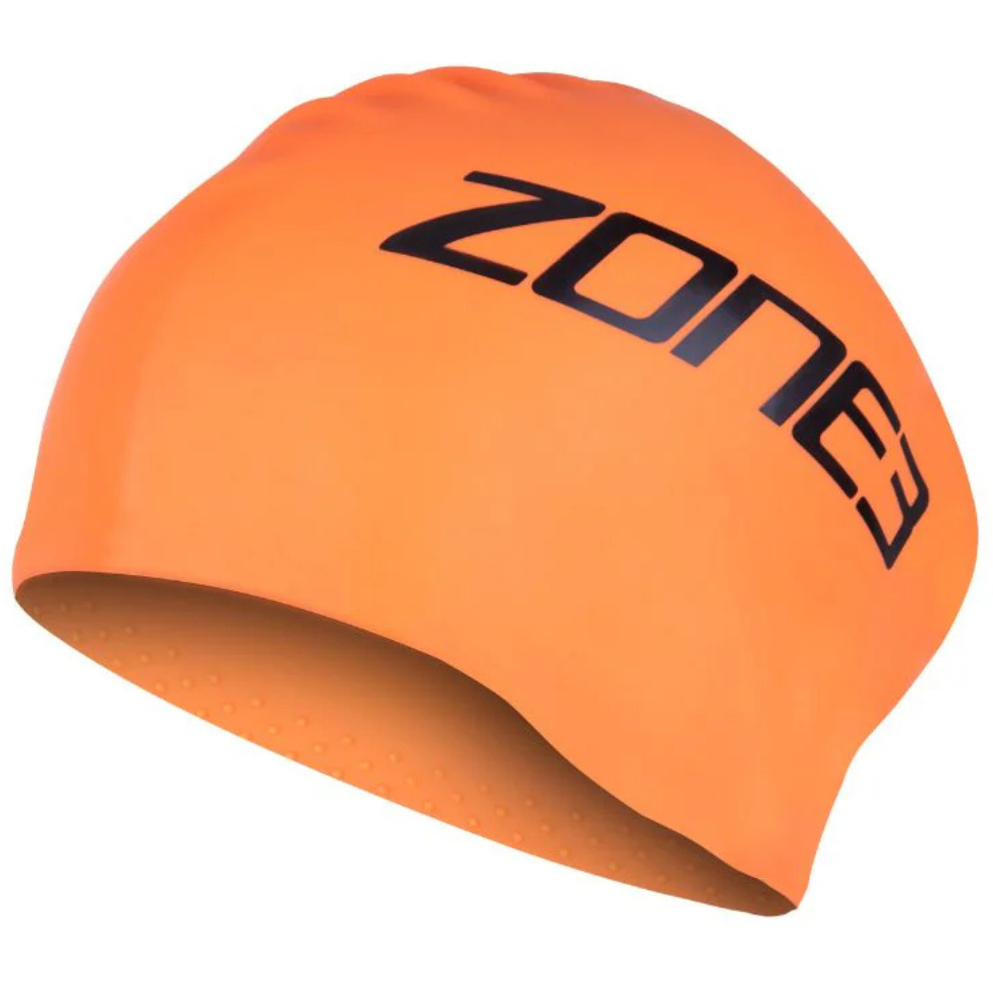 Zone 3 Long Hair Silicone Swim Cap (Hi-Vis Orange)