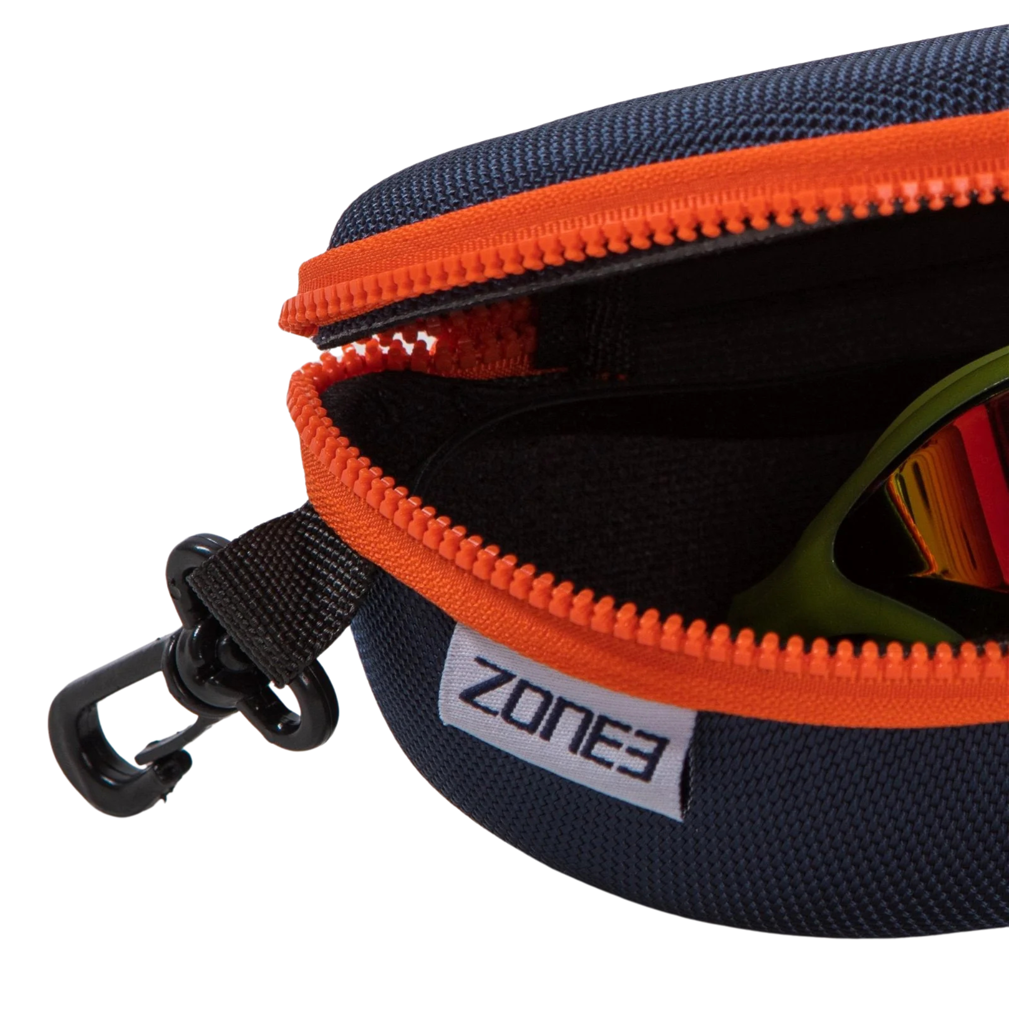 Zone 3 Protective Swim Goggles Hard Case (Navy/Orange)
