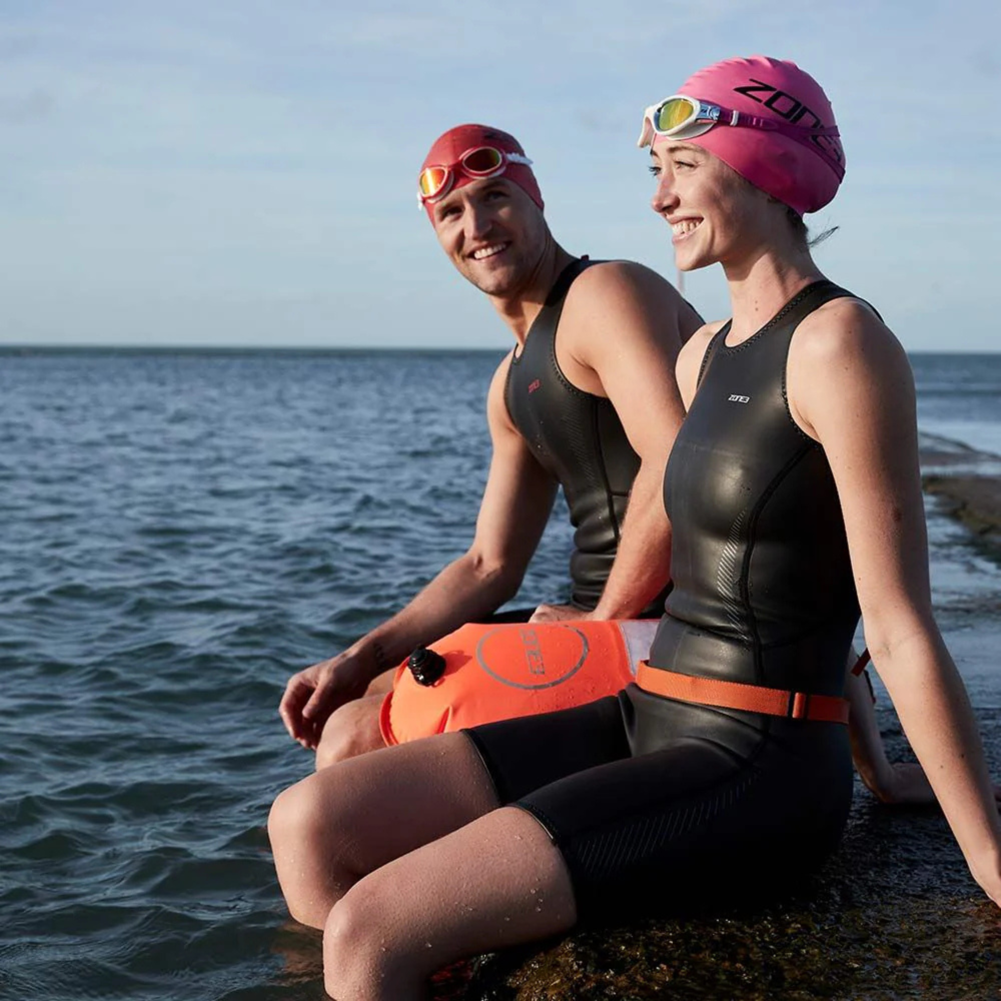 Zone 3 Unisex Silicone Swim Cap (Hi-Vis Pink)