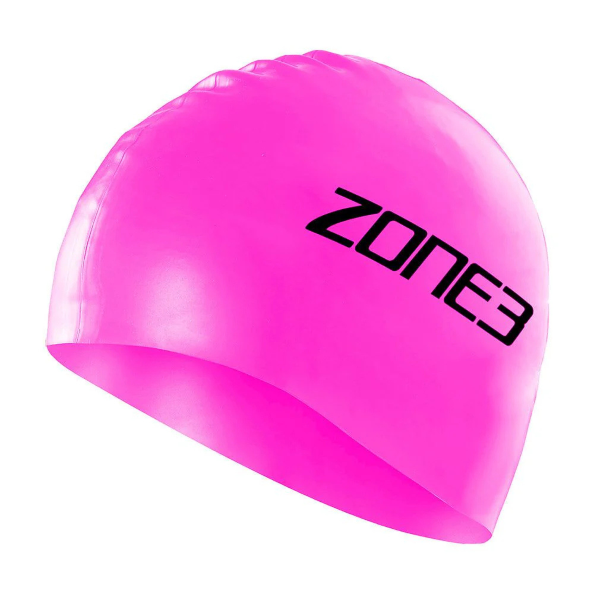 Zone 3 Unisex Silicone Swim Cap (Hi-Vis Pink)