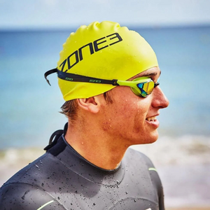 Zone 3 Unisex Silicone Swim Cap (Hi-Vis Yellow)