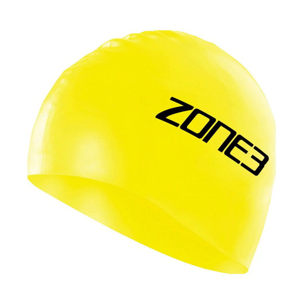 Zone 3 Unisex Silicone Swim Cap (Hi-Vis Yellow)