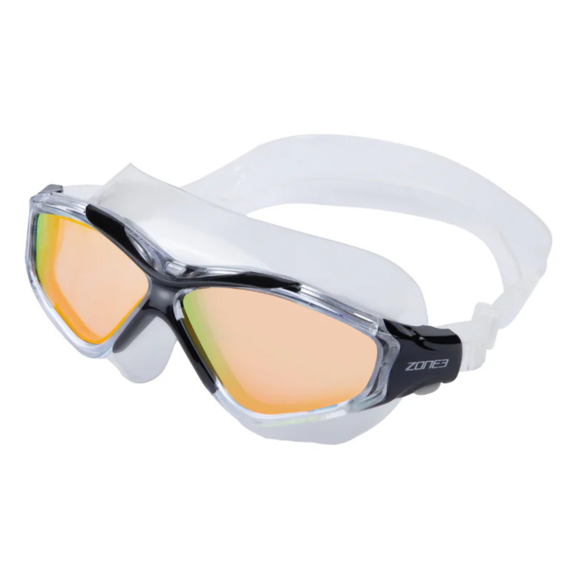 Zone 3 Vision Max Mirrored Lens Swim Mask (Clear/Black)