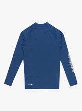 Load image into Gallery viewer, Quiksilver Junior UPF50 Long Sleeve Rash Top: Everyday (Monaco Blue Heather)
