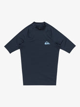 Load image into Gallery viewer, Quiksilver Men&#39;s UPF50 Short Sleeve Rash Top: Everyday (Dark Navy Heather)
