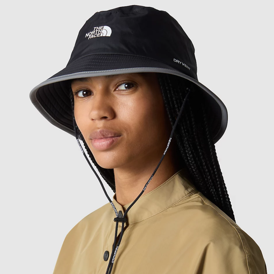 The North Face Antora Rain Bucket Unisex Waterproof Hat (Black/Smoked Pearl)