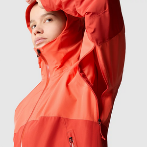 The North Face Women's Diablo Waterproof Rain Jacket (Radiant Orange/Auburn)