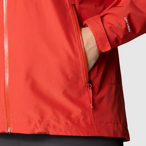 The North Face Women's Diablo Waterproof Rain Jacket (Radiant Orange/Auburn)