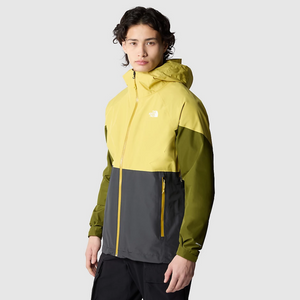 The North Face Men's Lightning Waterproof Rain Jacket (Asphalt/Yellow)