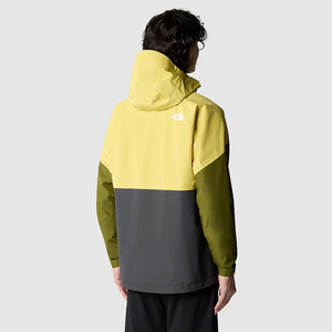 The North Face Men's Lightning Waterproof Rain Jacket (Asphalt/Yellow)
