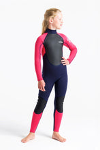 Load image into Gallery viewer, C-Skins Junior Unisex Element 3/2mm Steamer Wetsuit (Slate/Coral/Multi)
