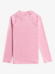 Roxy Kids Wholehearted Long Sleeve UPF50 Rash Vest (Prism Pink)